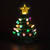 LED Lighted Mini Retro Christmas Tree with Gold Star Ornament - 5.25" - Green - IMAGE 3