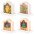 Santa Claus and Snowman Christmas Candles - 4" - Set of 4