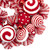 Peppermint and Berries Small Christmas Wreath - 20" - Unlit - IMAGE 5