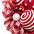 20" Peppermint and Berries Small Christmas Wreath - Unlit