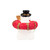 1.5" Smiley Snowman with Top Hat Christmas Taper Candle Rings - Set of 8