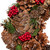 13" Frosted Pinecone and Red Berry Artificial Christmas Wreath - Unlit