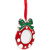 Polka Dot Wreath with Bow Photo Frame Christmas Ornament - 3.5" - IMAGE 4