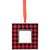 Buffalo Plaid Photo Frame Christmas Ornaments - 3.5" - Set of 4