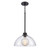 1-Light Hanging Pendant Ceiling Light Fixture with Dome Shade - 14" Matte Black - IMAGE 1