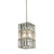 1-Light Crystal Grid Hanging Mini Ceiling Pendant Light - 8" - Polished Chrome - IMAGE 1
