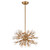15-Light Starburst Satin Brass Ceiling Chandelier - 20" - IMAGE 3