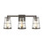 3-Light Vanity Light with Tapered Cage Glass Shade - 24" - Oil Rubbed Bronze - IMAGE 1