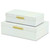 Iridescent Seascale Rectangular Nesting Boxes - 11.75" - White - Set of 2 - IMAGE 4
