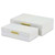 Iridescent Seascale Rectangular Nesting Boxes - 11.75" - White - Set of 2