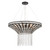 4-Light Ceiling Chandelier with Crystal Laced Pendant - 36" - Matte Black - IMAGE 4