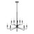 10-Light Candle Style Ceiling Chandelier - 34" - Matte Black - IMAGE 1