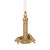 Glitter Drenched Candlestick Christmas Ornaments - 4" - Gold - Set of 4