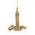 Glitter Drenched Candlestick Christmas Ornaments - 4" - Gold - Set of 4