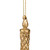Glitter Drenched Candlestick Christmas Ornaments - 4" - Gold - Set of 4