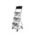 45.25" Black and Silver Rolling Cart with Removable Planter Pots - IMAGE 4