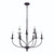 9-Light Curved Arm Ceiling Chandelier - 29" - Bronze Finish - IMAGE 2