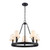 5-Light Ceiling Chandelier with Tapered Shade - 24.5" - Matte Black - IMAGE 3
