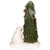 13" Frosted Tree and Polar Bear Christmas Decoration - White and Green
