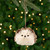 6" Woodland Critters Christmas Ornaments - Ivory and Brown - Set of 4