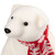 12.25" Sitting Polar Bear with Scarf Christmas Figure - White and Red