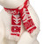 12.25" Sitting Polar Bear with Scarf Christmas Figure - White and Red