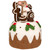 Mouse and Gingerbread Man Cake Christmas Decoration - 11" - Brown and White - IMAGE 4