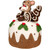 Mouse and Gingerbread Man Cake Christmas Decoration - 11" - Brown and White - IMAGE 5