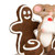 Mouse and Gingerbread Man Cake Christmas Decoration - 11" - Brown and White