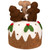 11" Mouse and Gingerbread Man Cake Christmas Decoration - Brown and White