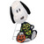 LED Lighted Skeleton Snoopy Outdoor Halloween Yard Decoration - 18" - IMAGE 4