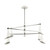 5-Light Adjustable Ceiling Chandelier - 36" - Polished Chrome and White - IMAGE 2