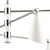 5-Light Adjustable Ceiling Chandelier - 36" - Polished Chrome and White - IMAGE 4