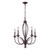 5-Light Metal Ceiling Chandelier - 28" - Bronze Finish - IMAGE 2