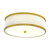 3-Light Flush Mount Ceiling Light Fixture - 16.75" - Satin Brass Finish - IMAGE 1