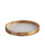 Handcrafted Round Mango Wood Tray - 16" - Brown and White - IMAGE 3