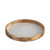 Handcrafted Round Mango Wood Tray - 16" - Brown and White - IMAGE 4