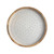 Handcrafted Round Mango Wood Tray - 16" - Brown and White