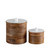 Ribbed Wooden Storage Canister - 6.5" - Set of 2 - IMAGE 2
