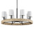 8-Light Rattan Circular Ceiling Chandelier - 36.5" - Bronze and White - IMAGE 6
