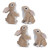 Sitting and Standing Posed Bunny Figurines -4" - Set of 4 - IMAGE 2