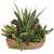 Lush Mix of Artificial Succulents in a Bowl - 22"  - Green - IMAGE 1