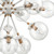 18-Light Cluster Glass Globe Chandelier - 32" - Matte White and Satin Brass - IMAGE 5