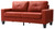 Square Arm Faux Leather Tufted Straight Sofa - 71" - Red - IMAGE 3
