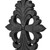 Large Baroque Scrollwork Sculpture Decoration - 16" - Black - IMAGE 3