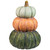 Tri-Color Pumpkin Stack Tower Fall Harvest Decoration - 19" - IMAGE 3