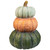 Tri-Color Pumpkin Stack Tower Fall Harvest Decoration - 19" - IMAGE 4