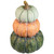 Tri-Color Pumpkin Stack Tower Fall Harvest Decoration - 19" - IMAGE 5