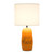Hello Fall Pumpkin Base Table Lamp with White Drum Shade - 17.75" - Orange - IMAGE 3