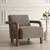 Curved Frame with Floating Seat Accent Chair - 35.5" - Brown - IMAGE 3